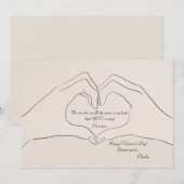Correspondance Gesture de coeur main Carte Saint Valentin (Devant / Derrière)