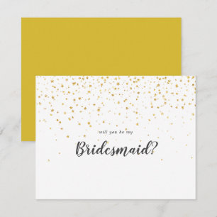 Correspondance Gold Confetti Serez-Vous Ma Carte De Note De Femme
