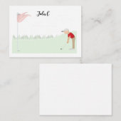 Correspondance Golf avec nom Panier golfeur Carte de note (Devant / Derrière)