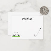 Correspondance Golf avec nom pour golfeur Carte de note (Devant/Arrière en situation)