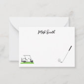 Correspondance Golf avec nom pour golfeur Carte de note (Devant)