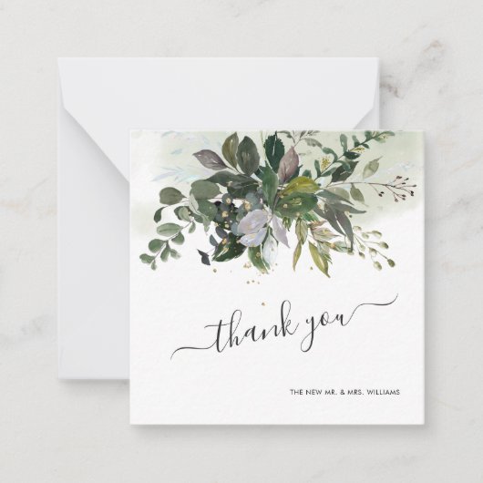 Correspondance Green Eucalyptus Merci carte de note (Devant)