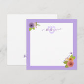 Correspondance Hébreu Monogramme SHIN Carte de remerciements pers (Devant / Derrière)