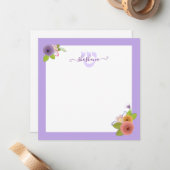 Correspondance Hébreu Monogramme SHIN Carte de remerciements pers (Devant/Arrière en situation)