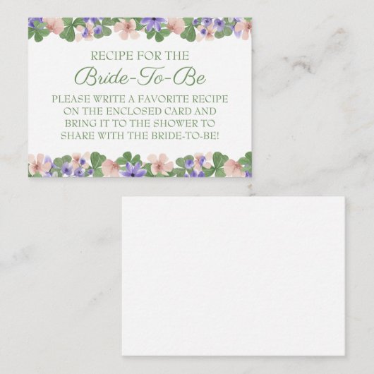 Correspondance Instruction de la carte de recette (Devant / Derrière)