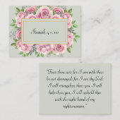 Correspondance Isaïe 41:10 Carte de note de l'écriture (Devant / Derrière)