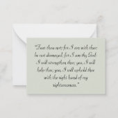 Correspondance Isaïe 41:10 Carte de note de l'écriture (Dos)