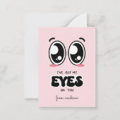 Correspondance J'ai mon oeil sur ta carte Valentine de classe (Devant)