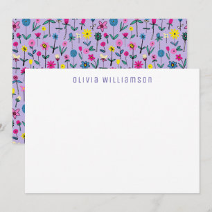 Correspondance Jardin de fleurs de lilas - Carte de vœux
