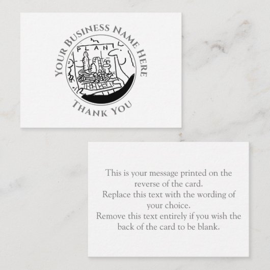 Correspondance Jardin Design Paysage Carte de note Merci (Devant / Derrière)