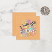 Correspondance je vous aime carte de note (Devant/Arrière en situation)