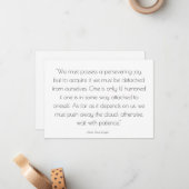 Correspondance Joie et encouragement - Carte de voeux (Devant/Arrière en situation)