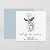 Correspondance Joli script de rennes Joyeuse carte de Noël (Devant / Derrière)