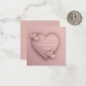 Correspondance Jolie carte de note de la Saint-Valentin (Devant/Arrière en situation)