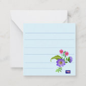Correspondance Jolie carte de note florale (Dos)