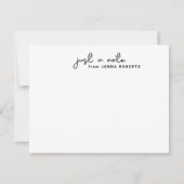 Correspondance Jolie carte de note simple noir et blanc (Devant)
