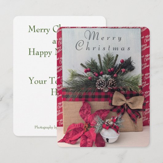 Correspondance Joyeuse carte de Noël (Devant / Derrière)