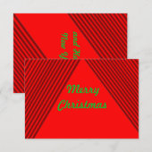 Correspondance Joyeuse carte de Noël (Devant / Derrière)