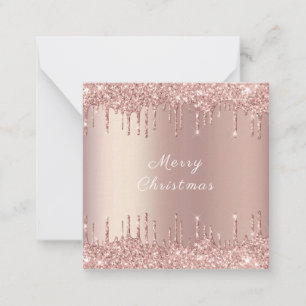 Correspondance Joyeuse carte de Noël avec Parties scintillant Ros