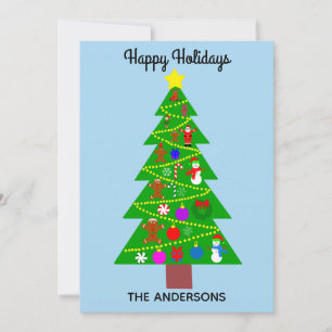 Correspondance Joyeuses fêtes jolies sapin de Noël #1 Carte de va