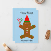 Correspondance Joyeuses vacances Gingerbread Homme #1-2 Carte de  (Devant/Arrière en situation)