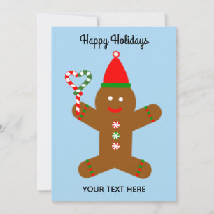 Correspondance Joyeuses vacances Gingerbread Homme #1-2 Carte de