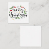 Correspondance Joyeux Noël , Carte de note, Carte de vœux (Devant / Derrière)