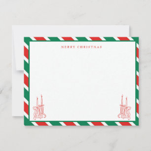Correspondance Joyeux Noël carte de vœux chic moderne classique