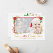 Correspondance Joyeux petit Noël Carte de vacances photo (Devant/Arrière en situation)