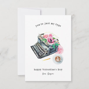 Correspondance Juste mon type Carte de note Valentine de machin