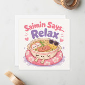 Correspondance Kawaii Hawaii carte de note mignonne (Devant/Arrière en situation)