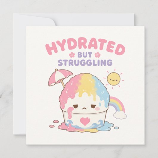 Correspondance Kawaii Hawaii carte de note mignonne (Devant)