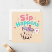 Correspondance Kawaii Hawaii carte de note mignonne (Devant/Arrière en situation)