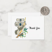 Correspondance Koala Bear Carte de remerciements (Devant/Arrière en situation)