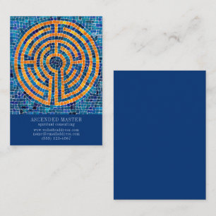 Correspondance LABYRINTH IV Carte de visite 3.5x2.5 - Bleu