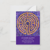 Correspondance LABYRINTH MOSAIC 3.5x2.5 Carte de visite - Violet (Devant)