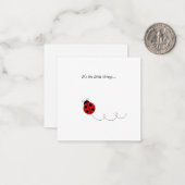 Correspondance Ladybug - Carte de notes Merci (Devant/Arrière en situation)