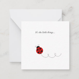 Correspondance Ladybug - Carte de notes Merci