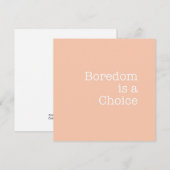 Correspondance L'ennui est une carte de choix (Devant / Derrière)