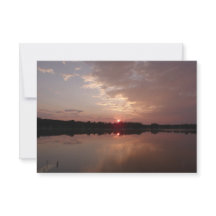 Lever de soleil et nuages, carte de note de perspe
