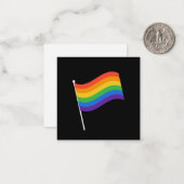 Correspondance LGBT+pride. Carte de note de drapeau Rainbow (Devant/Arrière en situation)