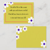 Correspondance Life Is Like A Race - Carte de devis (Devant / Derrière)