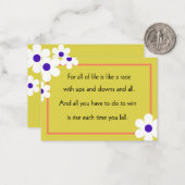 Correspondance Life Is Like A Race - Carte de devis (Devant/Arrière en situation)