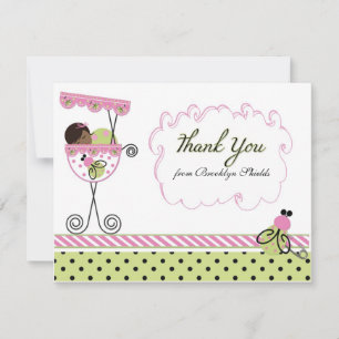 Correspondance Little Lady Ladybug Thème Carte de remerciements