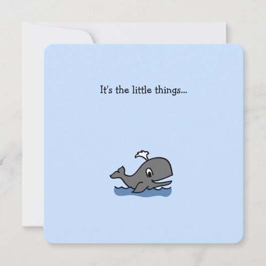 Correspondance Little Whale Merci Carte de note (Devant)