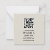 Correspondance Logo professionnel personnalisé Carte de remerciem (Dos)