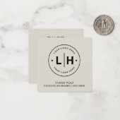 Correspondance Logo professionnel personnalisé Carte de remerciem (Devant/Arrière en situation)