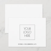 Correspondance Logo Simple Et Carte De Note De Nom (Devant / Derrière)