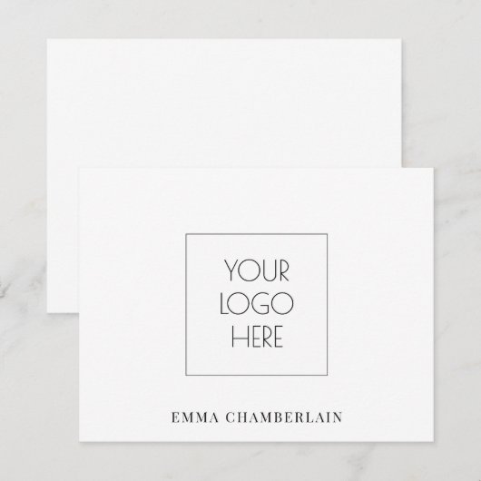 Correspondance Logo Simple Et Carte De Note De Nom (Devant / Derrière)