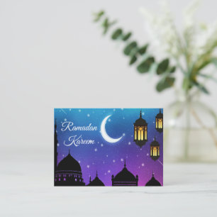 Correspondance Lune Lumineuse Et Carte De Voeux De L'Aïd Moubarak